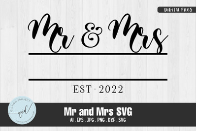 Mr and Mrs Est 2022 SVG