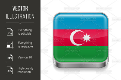 Metal icon of Azerbaijan