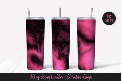 Pink Black Marble Tumbler Sublimation Wrap. Abstract  Tumbler Design