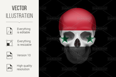 Syrian flag skull