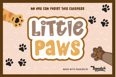 Little Paws - Cute Cat and Dog Font and Clipart