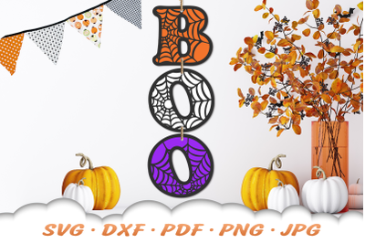 Boo SVG | Halloween SVG | Vertical Sign
