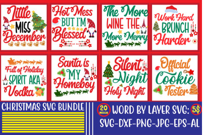 Christmas svg bundle , 20 christmas t-shirt design , winter svg bundle