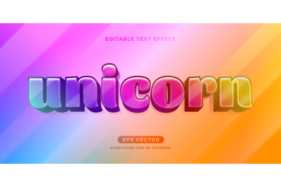 Unicorn text effect