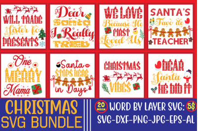 Christmas svg bundle , 20 christmas t-shirt design , winter svg bundle