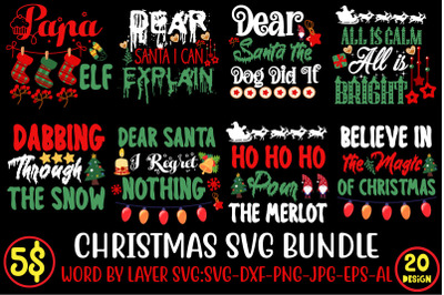 Christmas svg bundle &2C; 20 christmas t-shirt design &2C; winter svg bundle