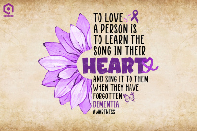 Purple Flower Heart Dementia