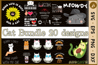 Cat Bundle SVG 20 designs
