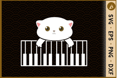 Cat Piano SVG