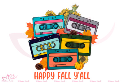 Retro Cassette Happy Fall Y&amp;&23;039;all Sublimation