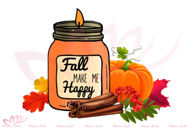 Hello Autumn Candle Sublimation