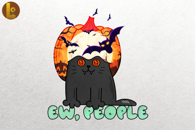 Ew People Black Cat Evil Eyes Meowy