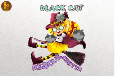 Halloween Black Cat Rescue Funny Gift