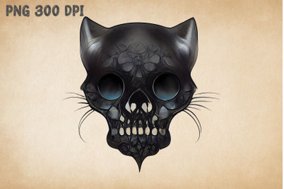 Black Cat Skull