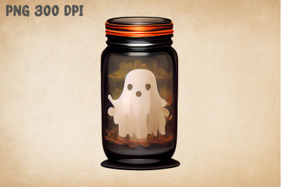 Ghost In Jar Halloween