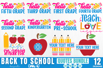 Back to School SVG Bundle&2C; Back to School Bundle&2C; Back to School&2C; Back