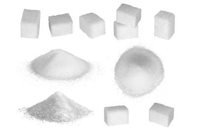 Sugar grains. Pastry ingredients for preparing delicious products suga