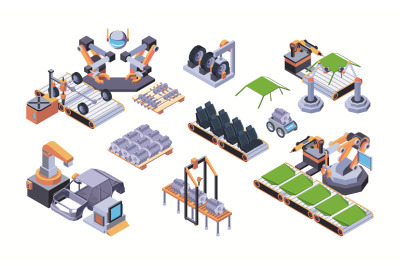 Car production. Automation robotics automobile manufacture processing