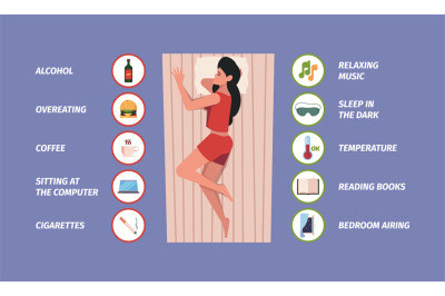 Healthy sleep tips. Relax nutritions and treatments for stressed peopl