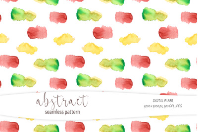 Watercolor abstract shapes seamless pattern - 1 JPEG file