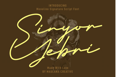 Sinyor Yebri Signature Script Font