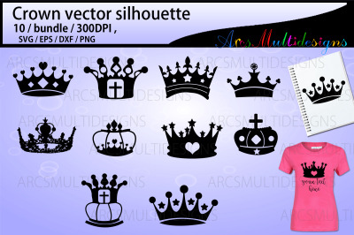 Crown silhouette bundle