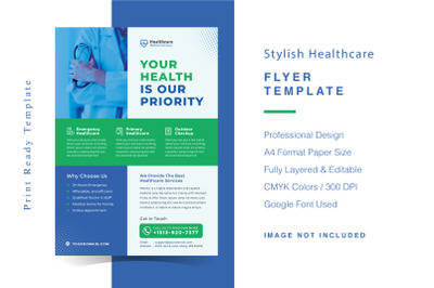 Stylish Healthcare Flyer Template
