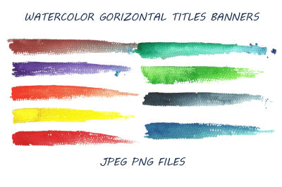 Watercolor banners for titles