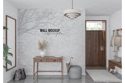 Wall mockup&2C; Wallpaper mockup