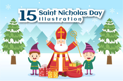 15 Saint Nicholas Day or Sinterklaas Illustration