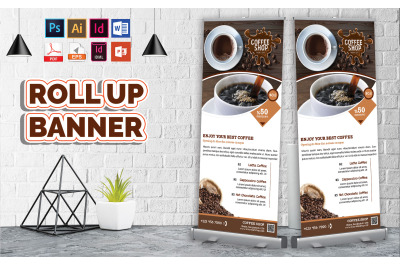 Coffee Shop Roll Up Banner Vol-01