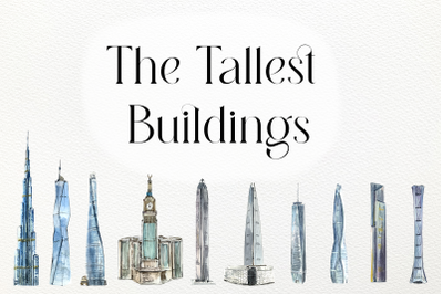 The Tallest Buildings Watercolor Set