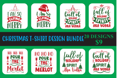 CHRISTMAS T-SHIRT DESIGN BUNDLE