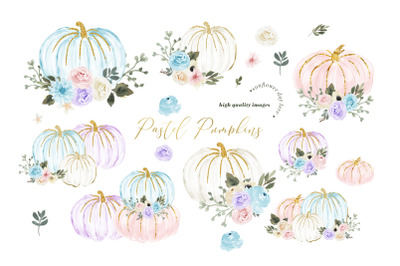 Pastel Blue Arrangements Pumpkin Clipart&2C;  Fall White Pumpkin