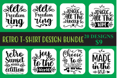 Retro T-shirt Design Bundle