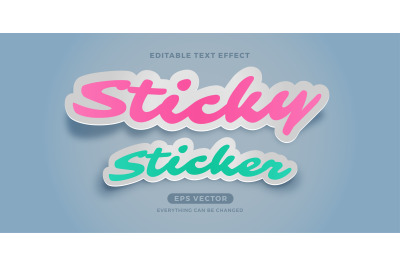 Sticky Sticker text effect