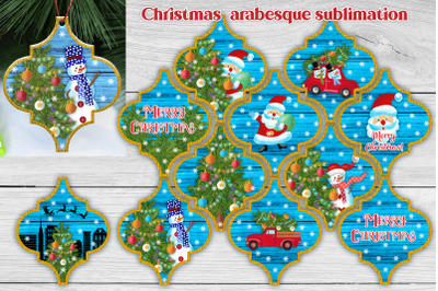 Arabesque Christmas ornaments | Arabesque sublimation
