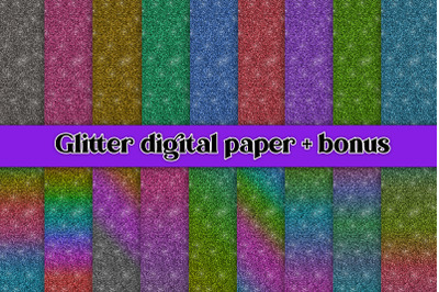 Halloween glitter digital paper | Glitter texture