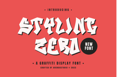 Styling Zero - Graffiti Display Font