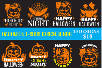 Halloween T-shirt Design Bundle