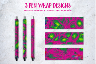 Abstract Magenta Pen Wrap Sublimation or Waterslide