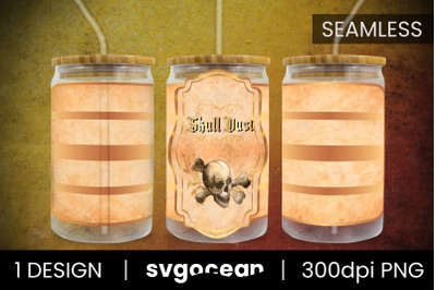 Skull Dust Can Glass PNG