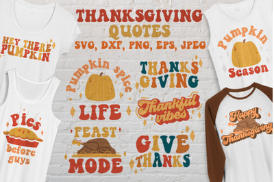 Retro Thanksgiving Sublimation Quotes SVG