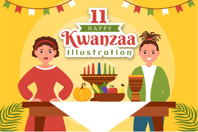 11 Happy Kwanzaa Holiday African Illustration