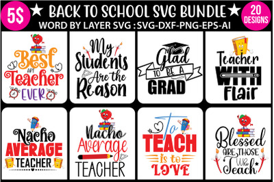 BACK TO SCHOOL SVG BUNDLE / 20 SVG BUNDLE