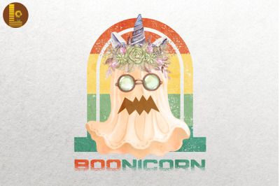 Boonicorn Ghost Retro Halloween Ghost