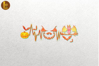 Pumpkin Heartbeat Halloween