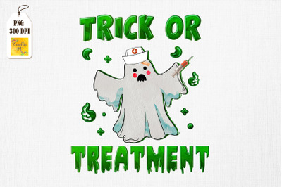 Trick Or Treatment Halloween Nurse Ghost