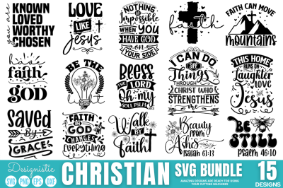 Christian Svg Bundle, Religious Svg Bundle, Jesus Quote Svg Bundle, Ch