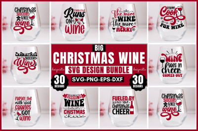 Christmas Wine SVG Bundle, Christmas wine SVG, Christmas Wine Bundle,